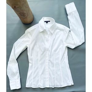 Hugo Boss White Classic Woman’s Dress Shirt 6 (M)